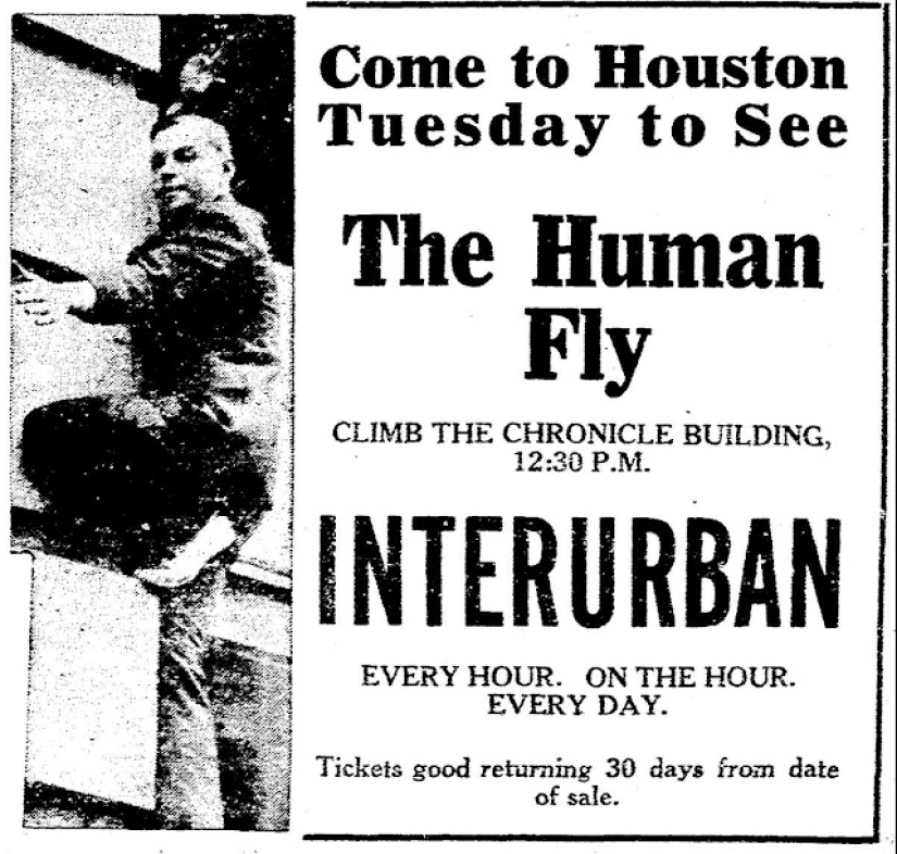 "Fly Man" Harry Gardiner, who conquered 700 skyscrapers without insurance