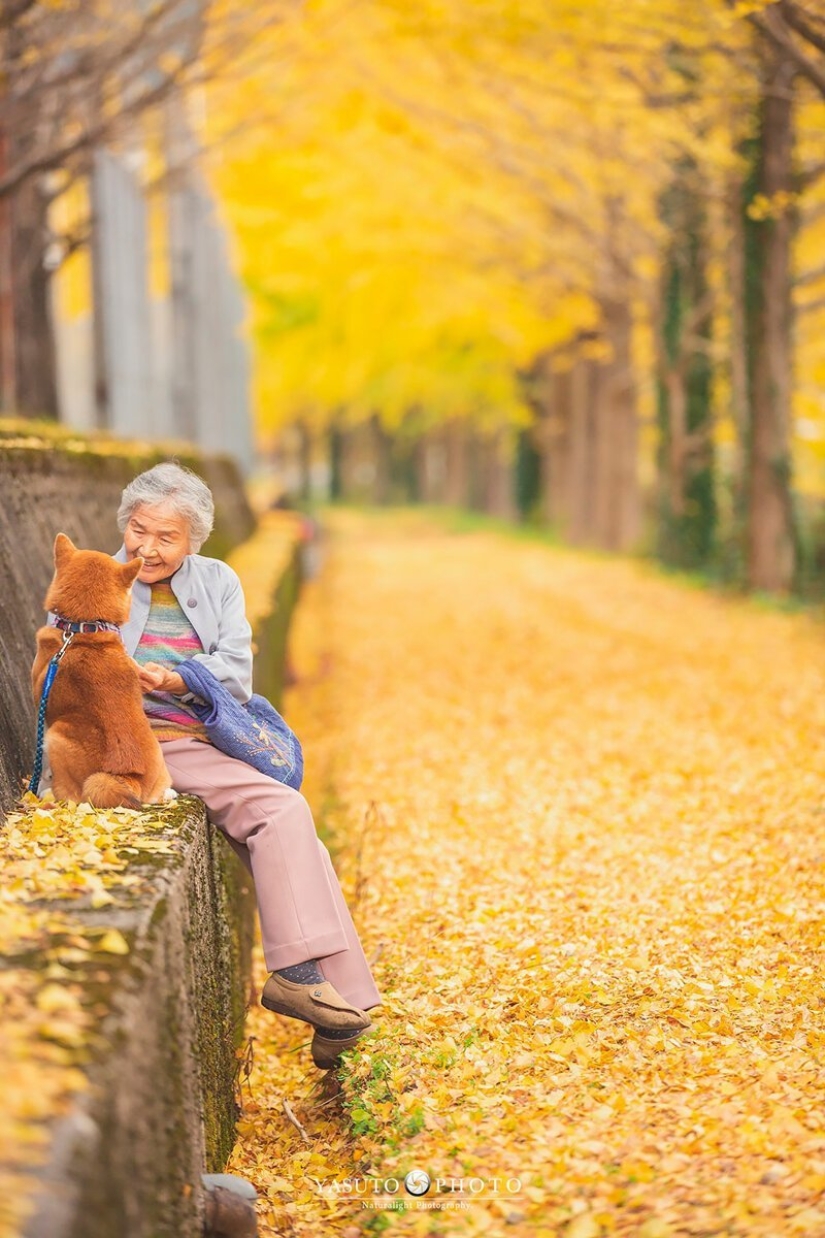 Fotógrafo de Japón hace tocar las fotos de su abuela y el perro