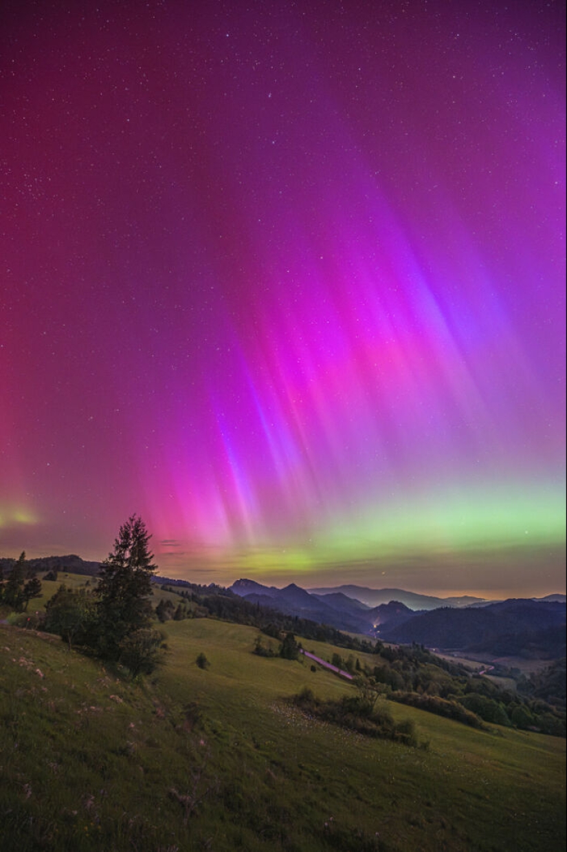 Fotografié el espectáculo cósmico más hermoso sobre Polonia y Eslovaquia