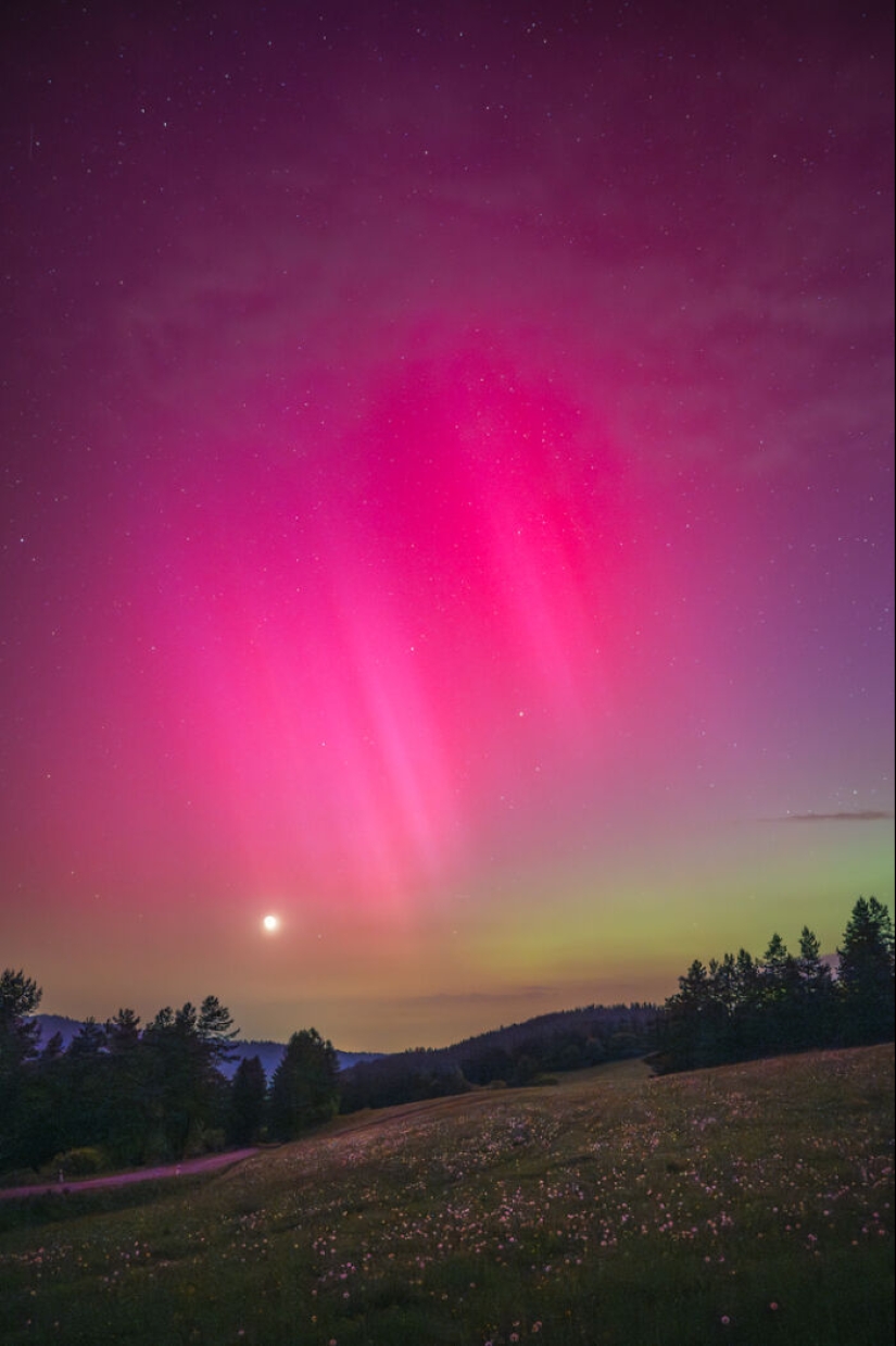 Fotografié el espectáculo cósmico más hermoso sobre Polonia y Eslovaquia