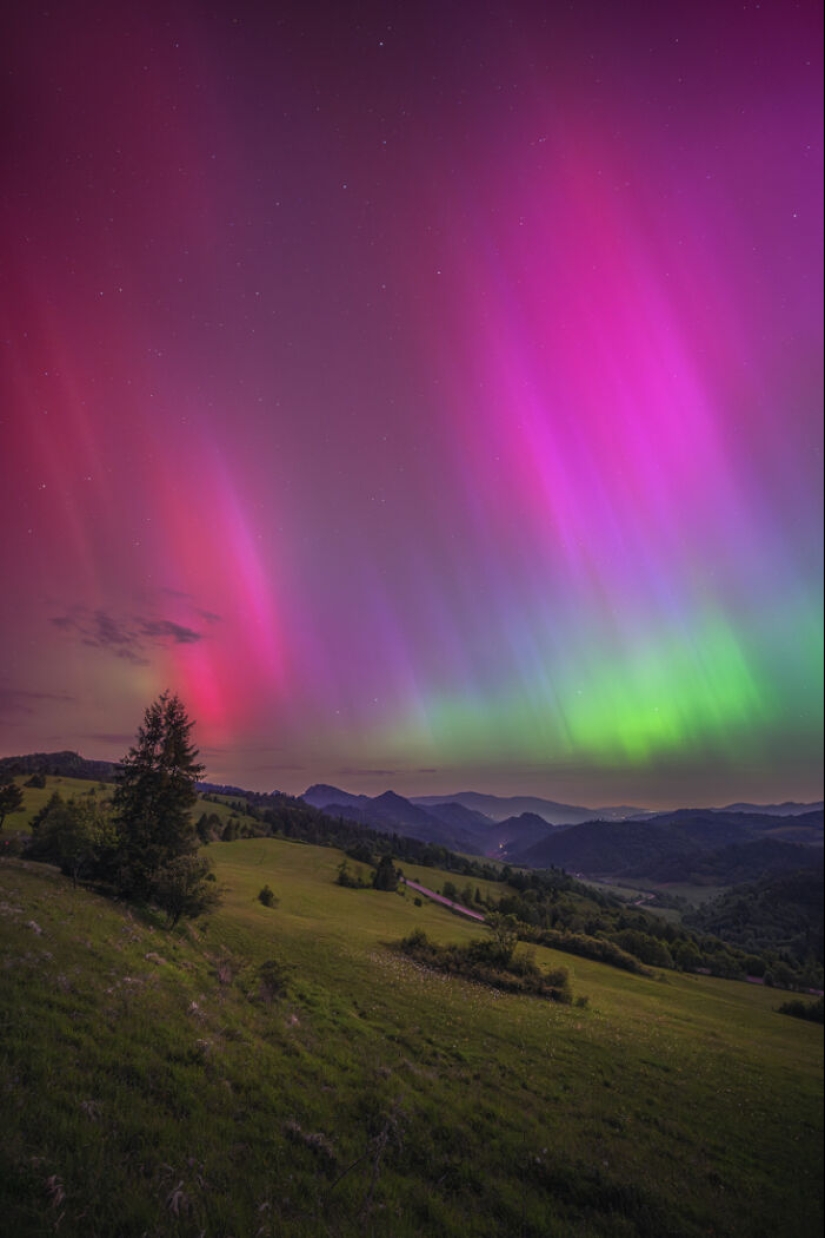 Fotografié el espectáculo cósmico más hermoso sobre Polonia y Eslovaquia