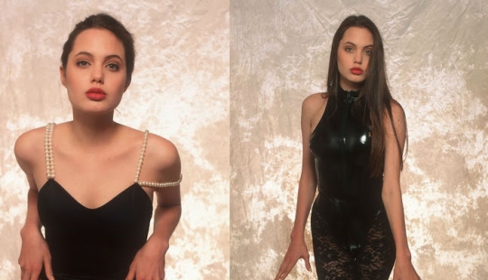 Fotos raras de una sesión de fotos de Angelina Jolie de 16 años en ropa interior