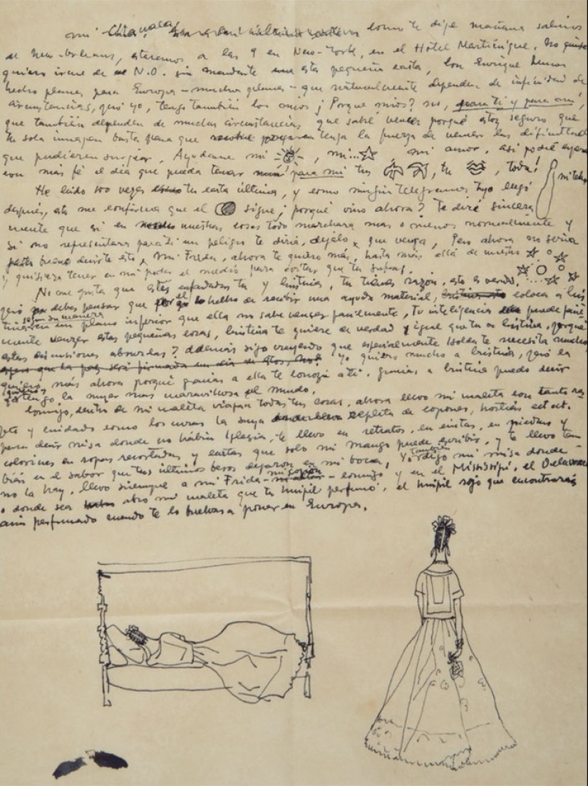 Fotos y cartas de amor secretas de Frida Kahlo