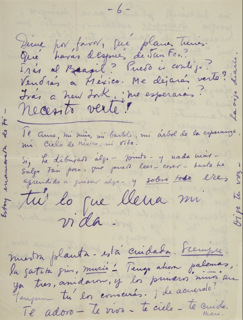 Fotos y cartas de amor secretas de Frida Kahlo