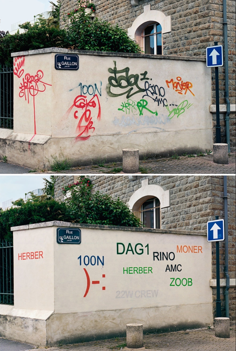 French artist fixes ugly graffiti