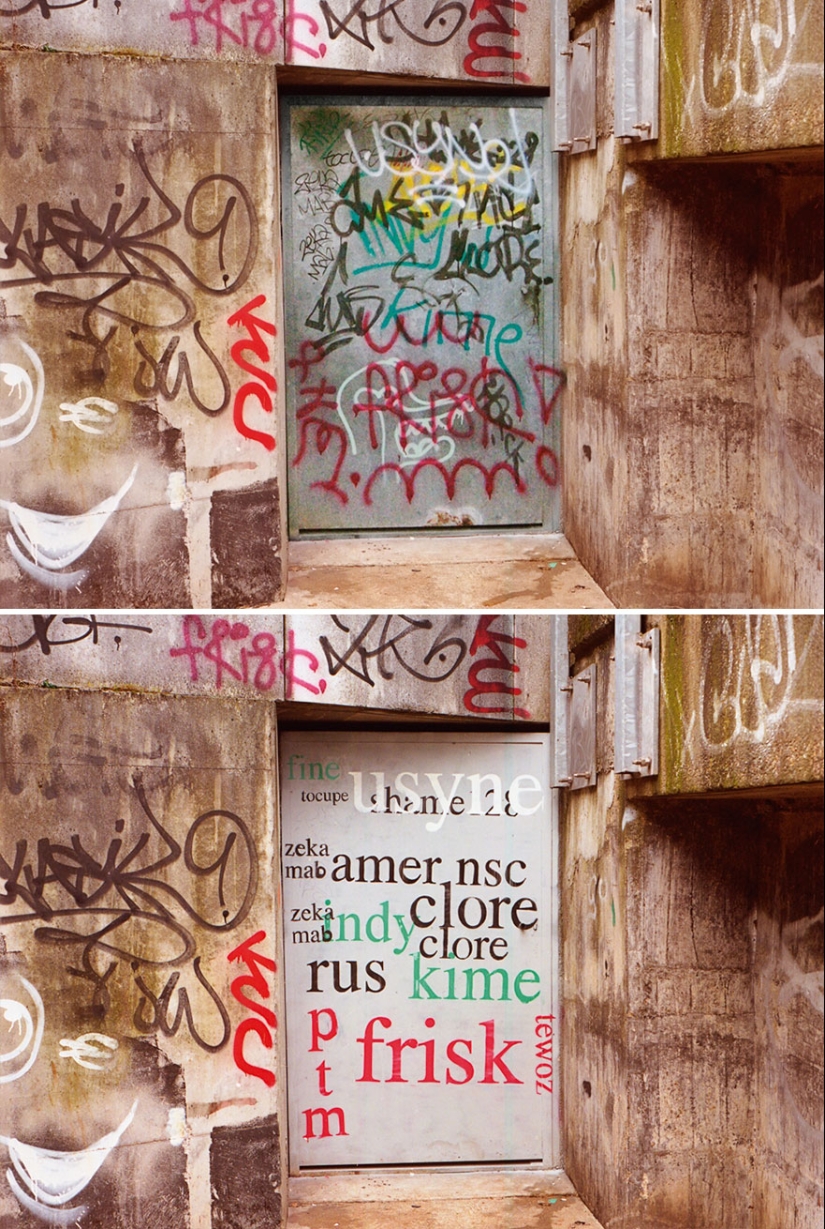 French artist fixes ugly graffiti