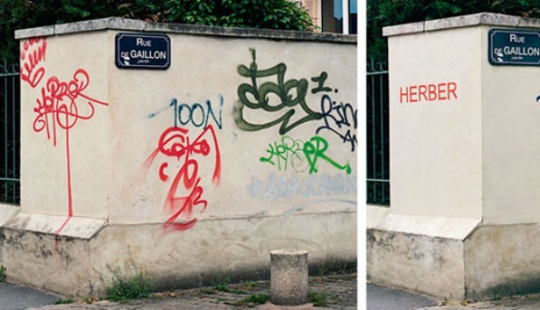 French artist fixes ugly graffiti