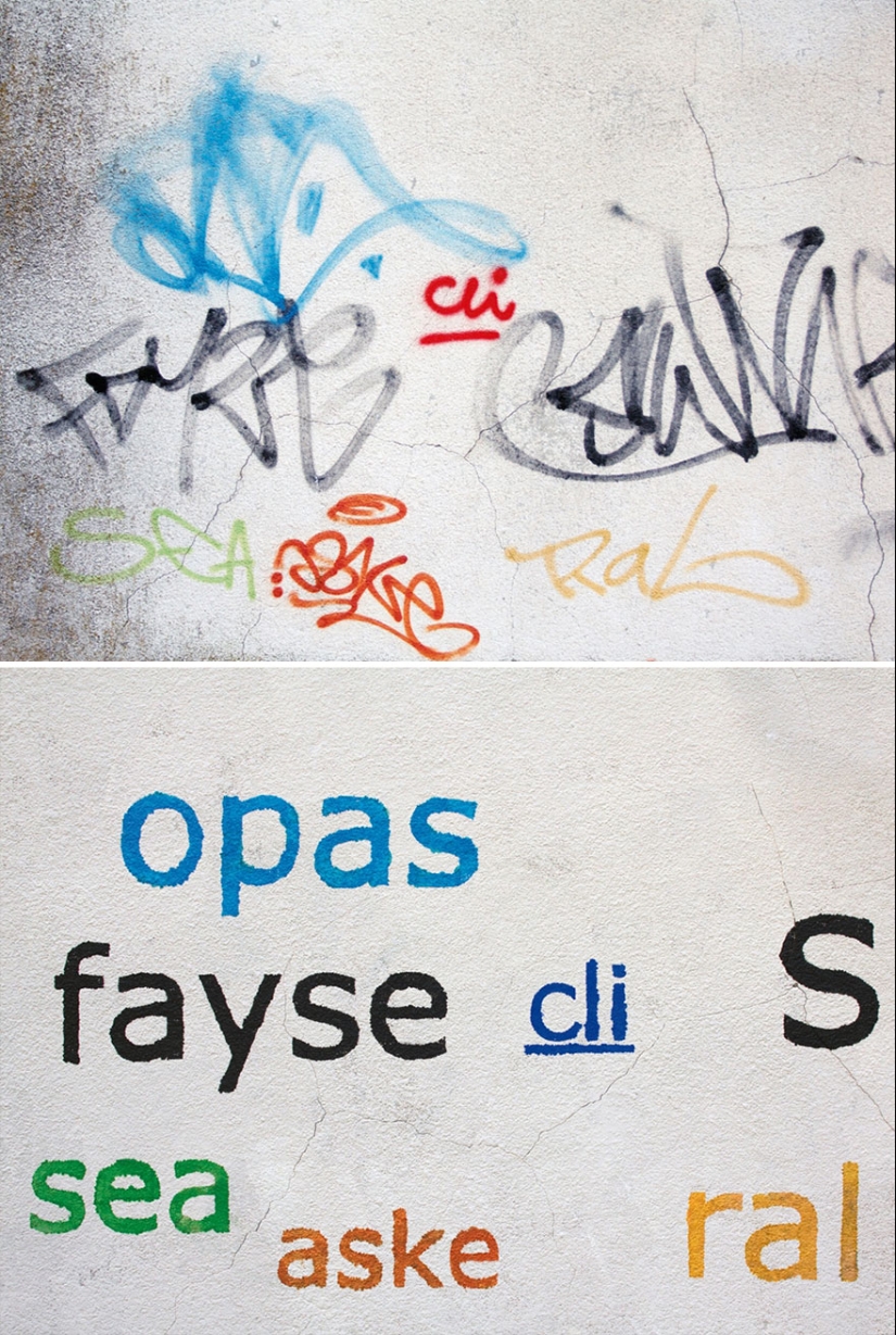 French artist fixes ugly graffiti