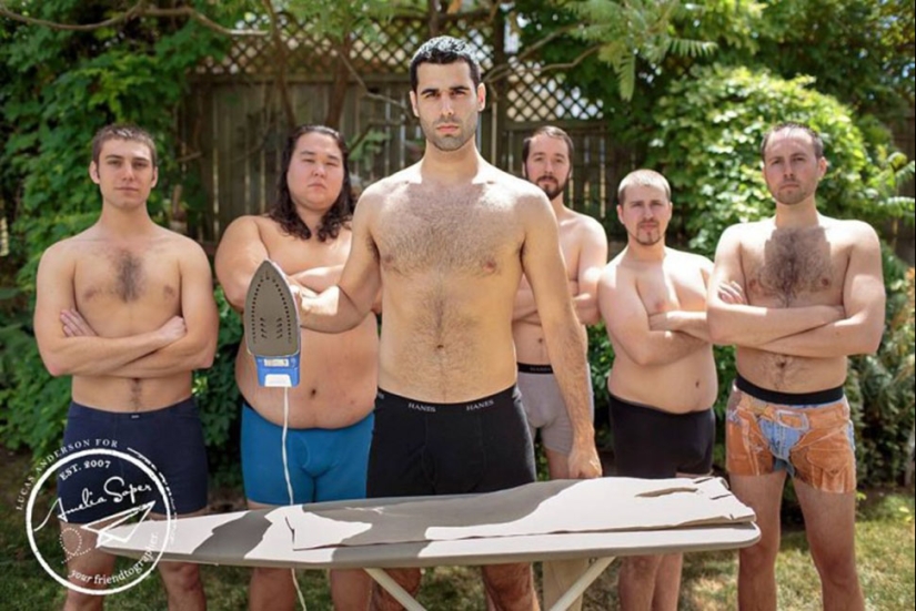 Friends of the groom, without whom the wedding photo shoot would be the most boring event