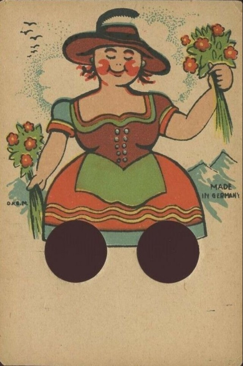 Fun from a century ago: Strange interactive Postcards with finger holes