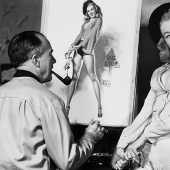 Future sex symbol Marilyn Monroe posing for pinup artist Earl Moran in the late 40‑ies