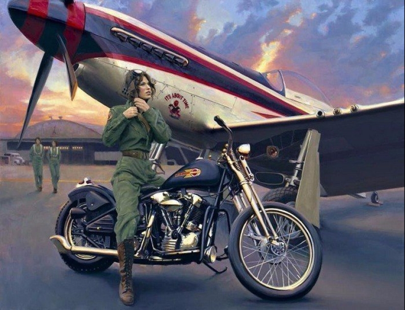 God Moto art David UHL and his beauty Harley-Davidson