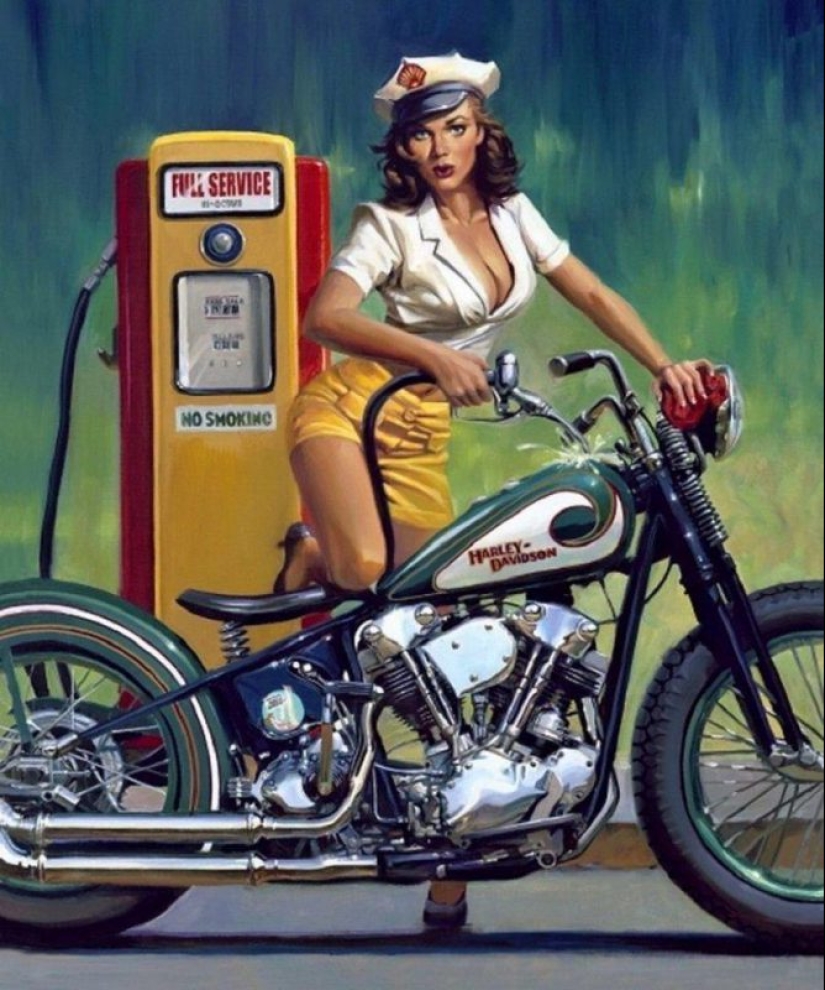 God Moto art David UHL and his beauty Harley-Davidson