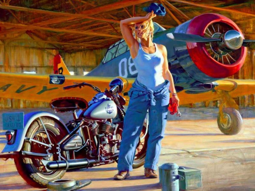 God Moto art David UHL and his beauty Harley-Davidson