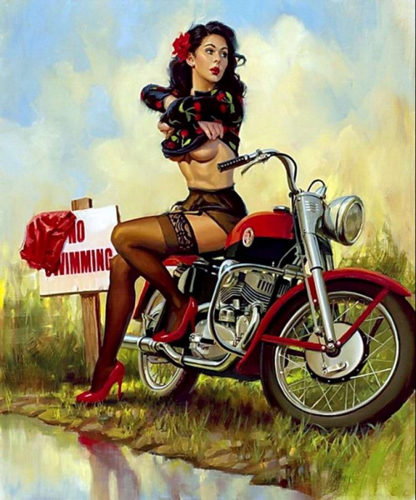 God Moto art David UHL and his beauty Harley-Davidson