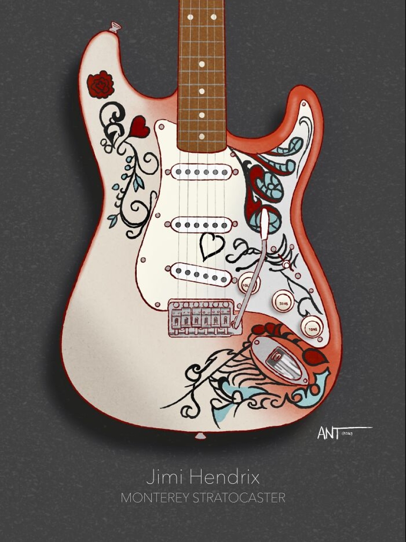 “GuitARTist”: 17 guitarras icónicas de Hendrix, Clapton y más “GuitARTist”: 17 guitarras icónicas de Hendrix, Clapton y más