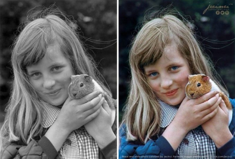 Hacer recuerdos: colorazione famosa foto en blanco y negro