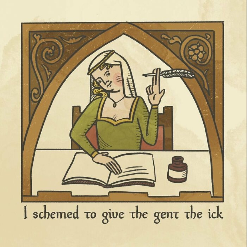 Hilarious Mix Of Modern Romance And Medieval Elegance Translated Into Comic, By This Artist