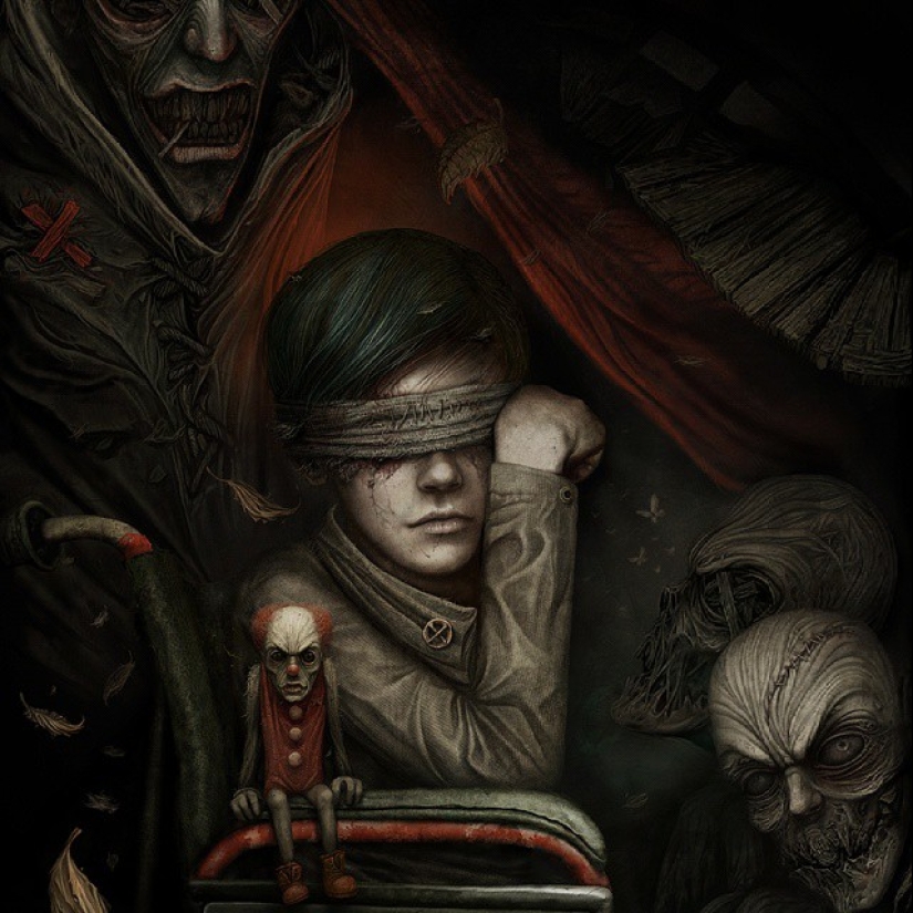 Horror escalofriante en las obras del maestro del horror-surrealismo Anton Semenov