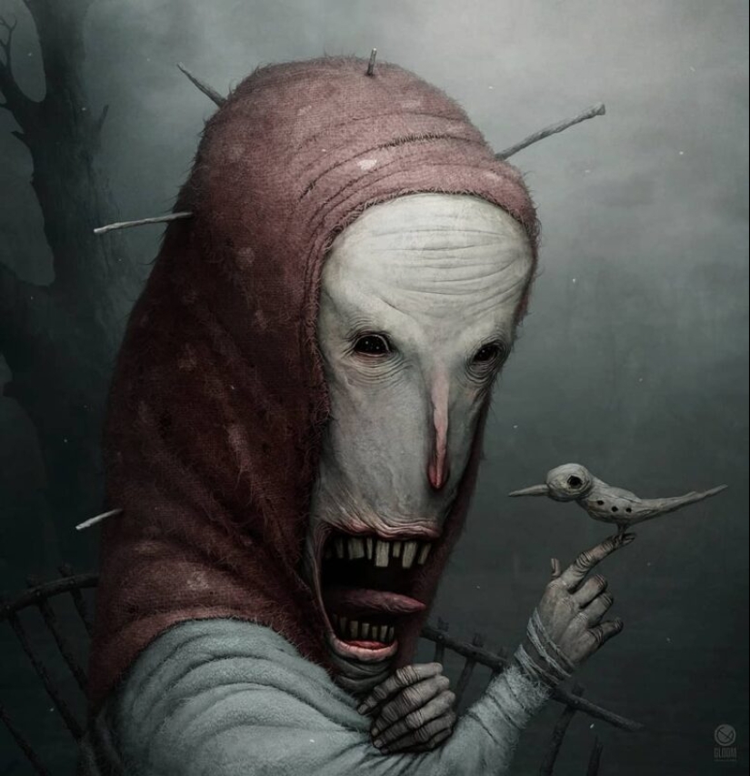 Horror escalofriante en las obras del maestro del horror-surrealismo Anton Semenov