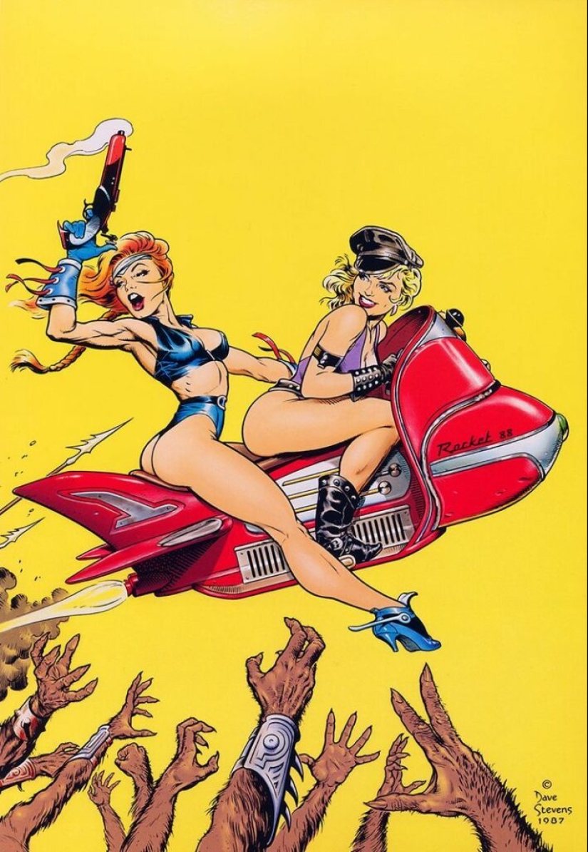 Hot babes illustrated by comic master Dave Stevens