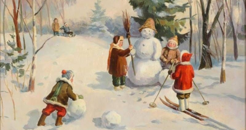How did the custom of making snowmen and snow women appear