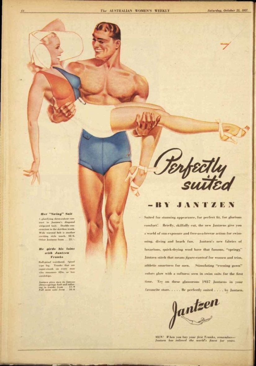 How Jantzen swimwear appeared, which made a revolution in beach fashion