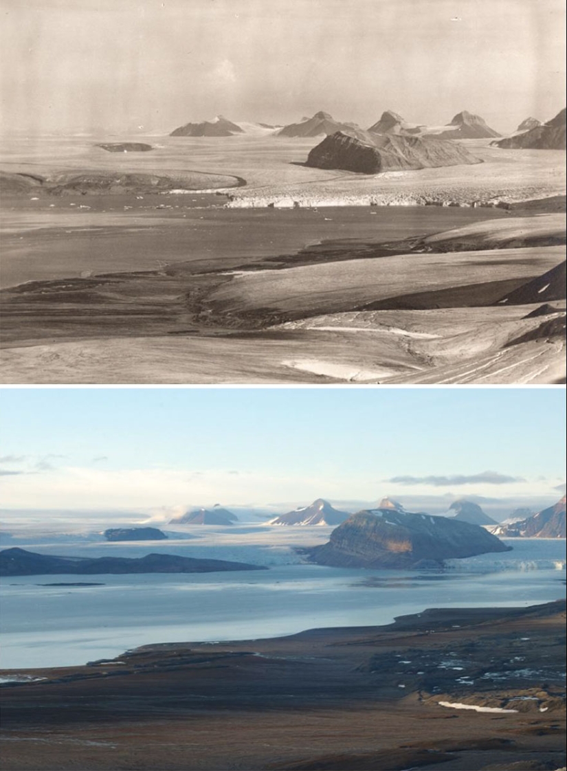 How the Arctic is melting: an impressive comparison of the frames of the XX century and modern