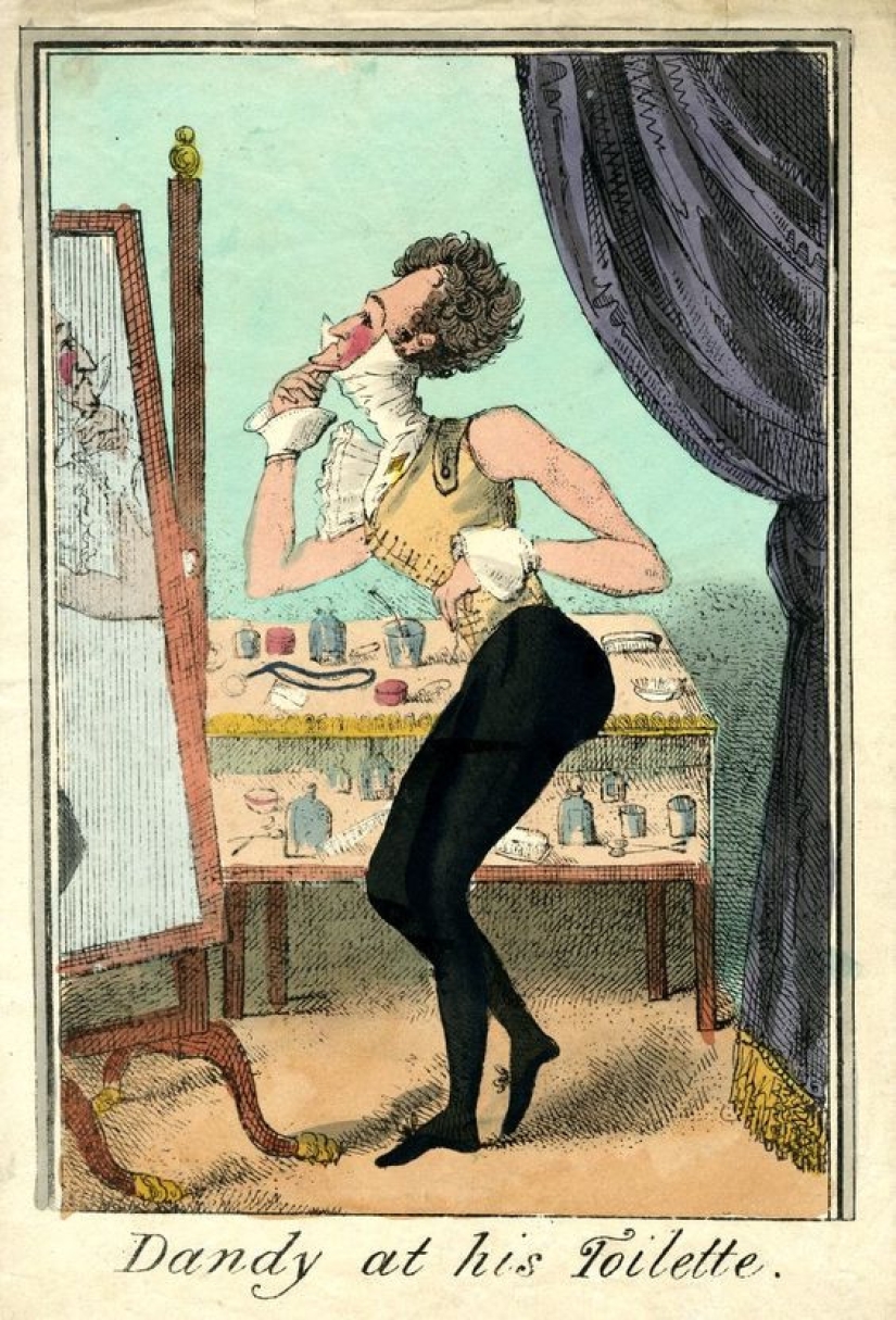 "How the London dandy is dressed...", or What we know about the metrosexuals of the past