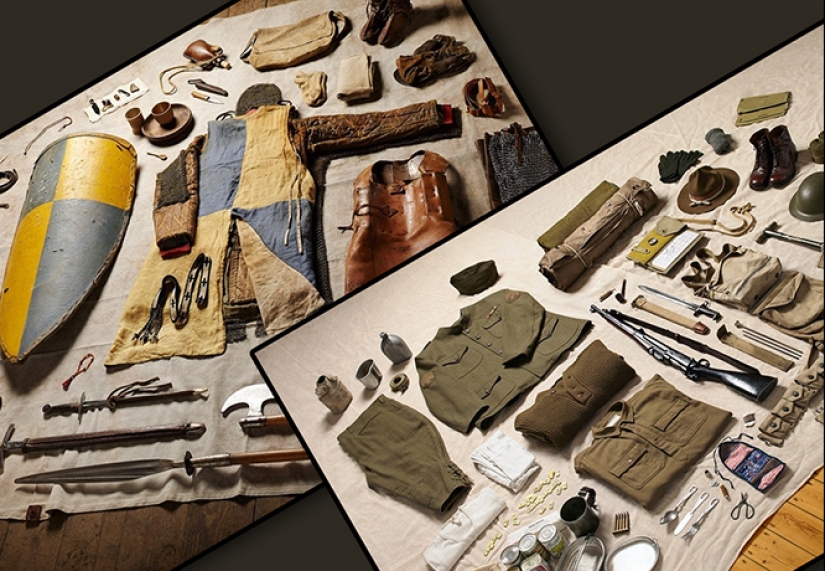 How things have changed over the millennia: the complete combat equipment of British soldiers from the XI to the XXI century