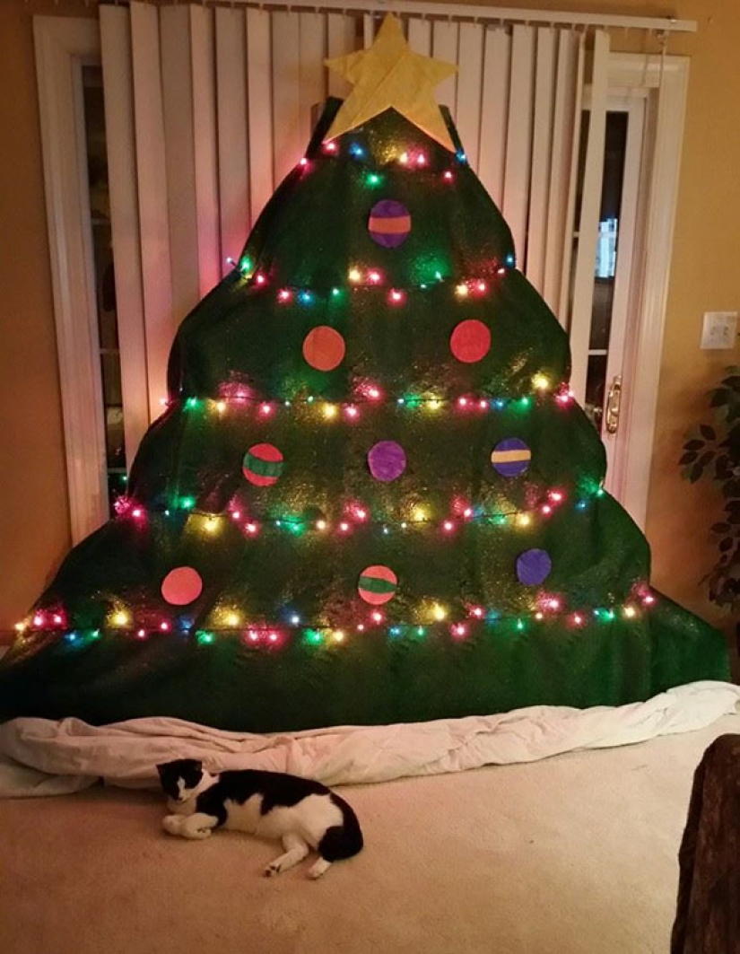 How to protect a Christmas tree from harmful and audacious pets