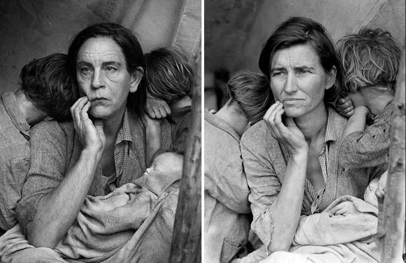 Iconic photos without photoshop performed by John Malkovich