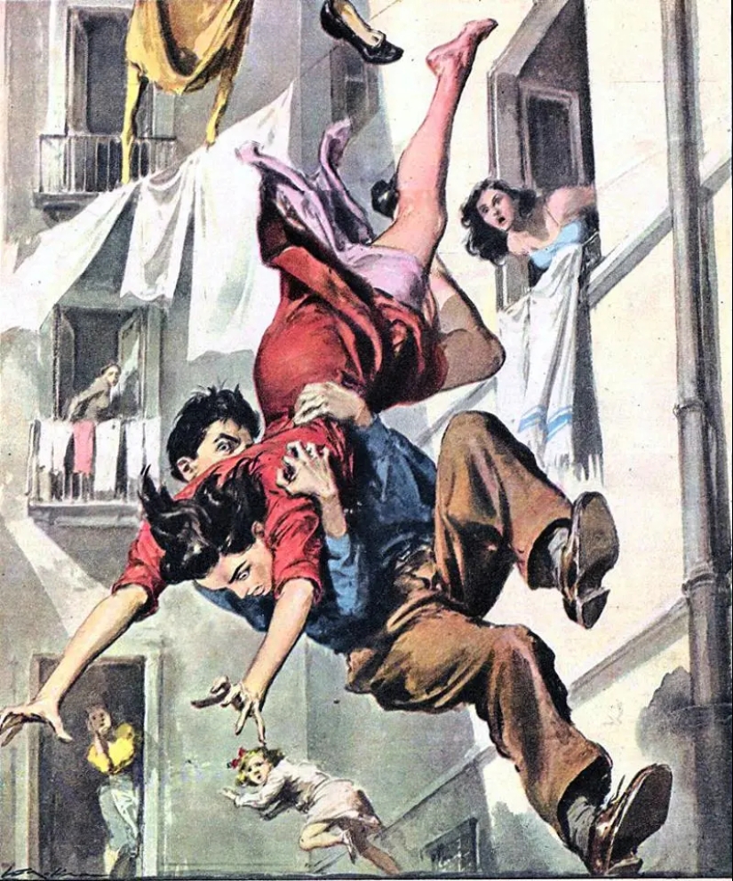 Illustrations by the master of stress and disaster Walter Molino