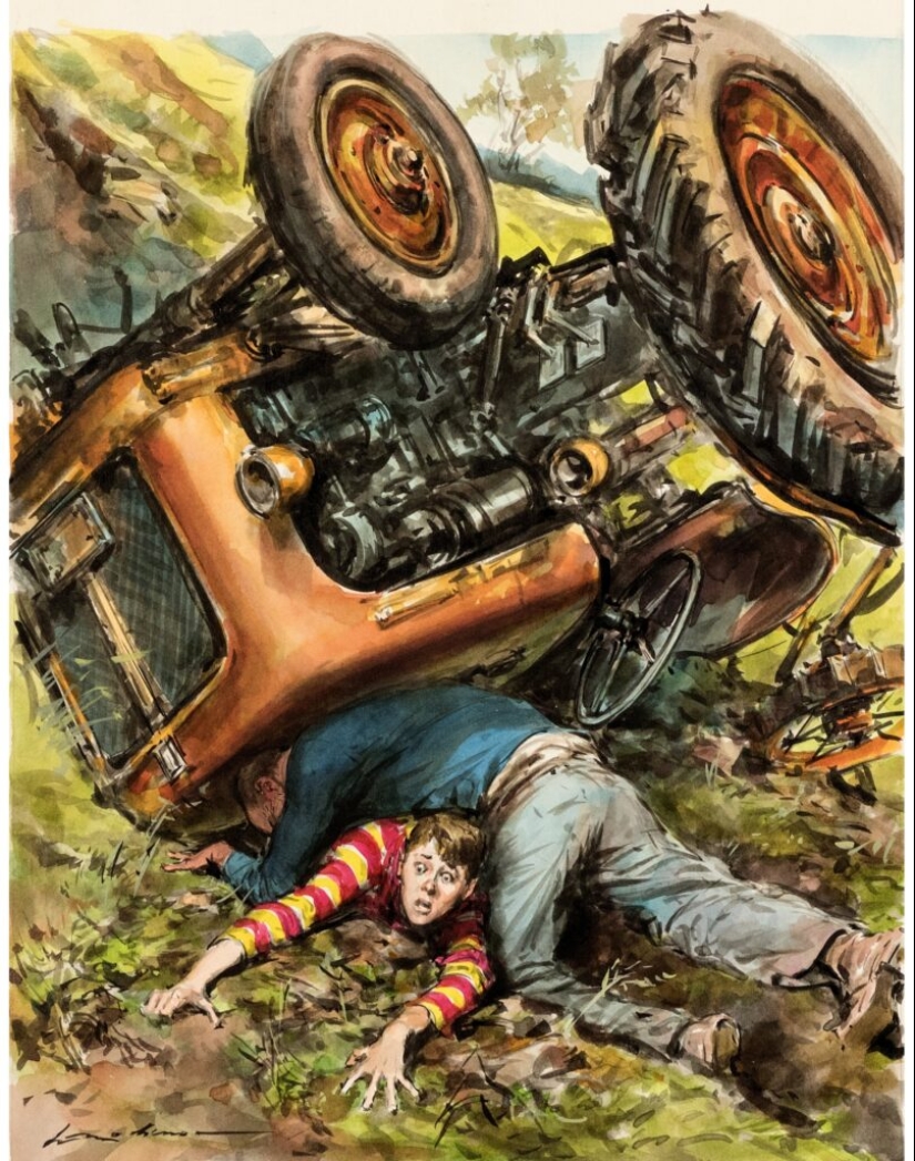 Illustrations by the master of stress and disaster Walter Molino