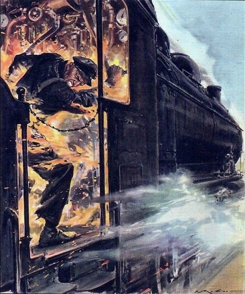 Illustrations by the master of stress and disaster Walter Molino