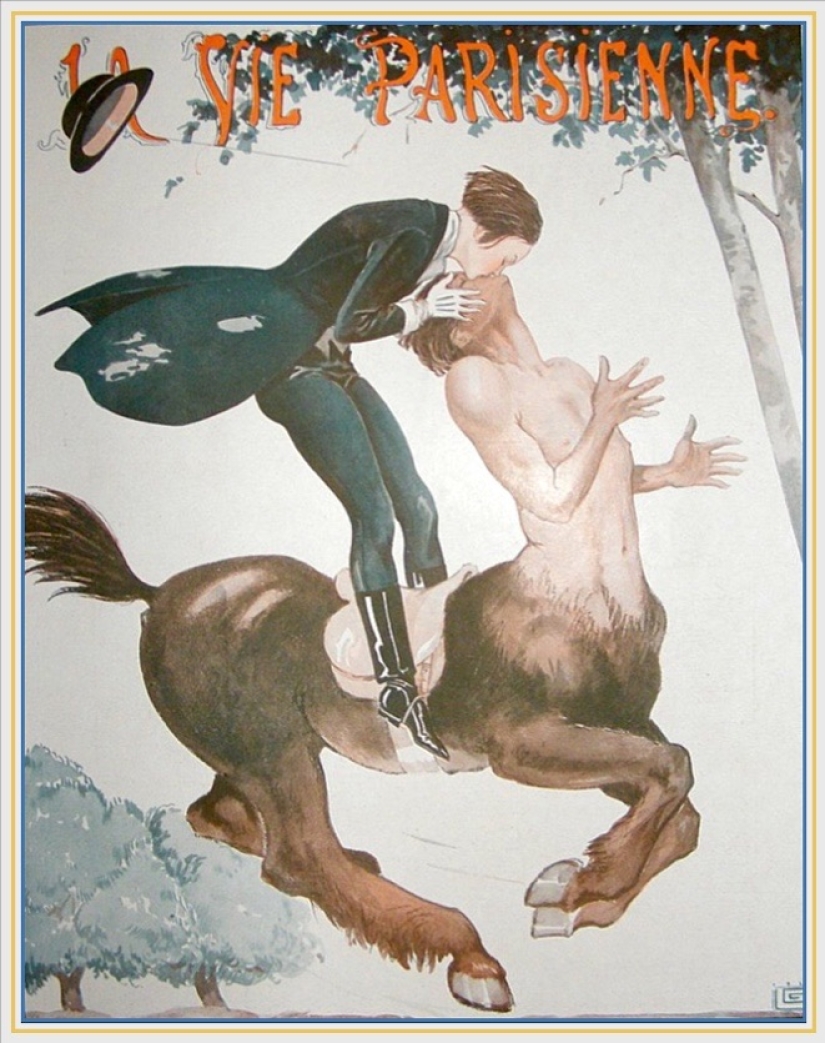 Illustrations of the legendary magazine La Vie Parisienne with a touch of eroticism in the Art Nouveau style