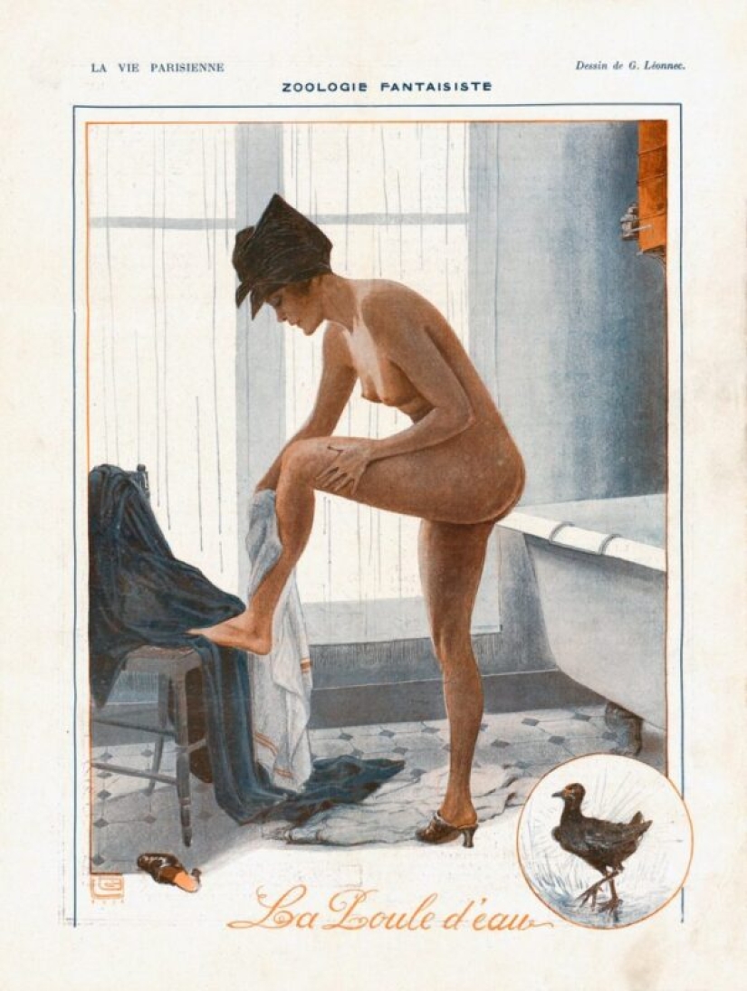 Illustrations of the legendary magazine La Vie Parisienne with a touch of eroticism in the Art Nouveau style