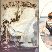 Illustrations of the legendary magazine La Vie Parisienne with a touch of eroticism in the Art Nouveau style