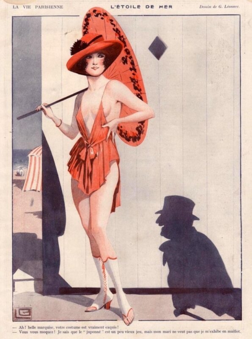 Illustrations of the legendary magazine La Vie Parisienne with a touch of eroticism in the Art Nouveau style