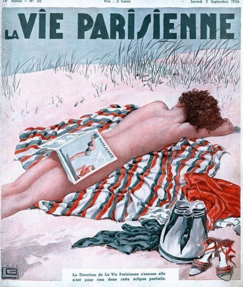 Illustrations of the legendary magazine La Vie Parisienne with a touch of eroticism in the Art Nouveau style