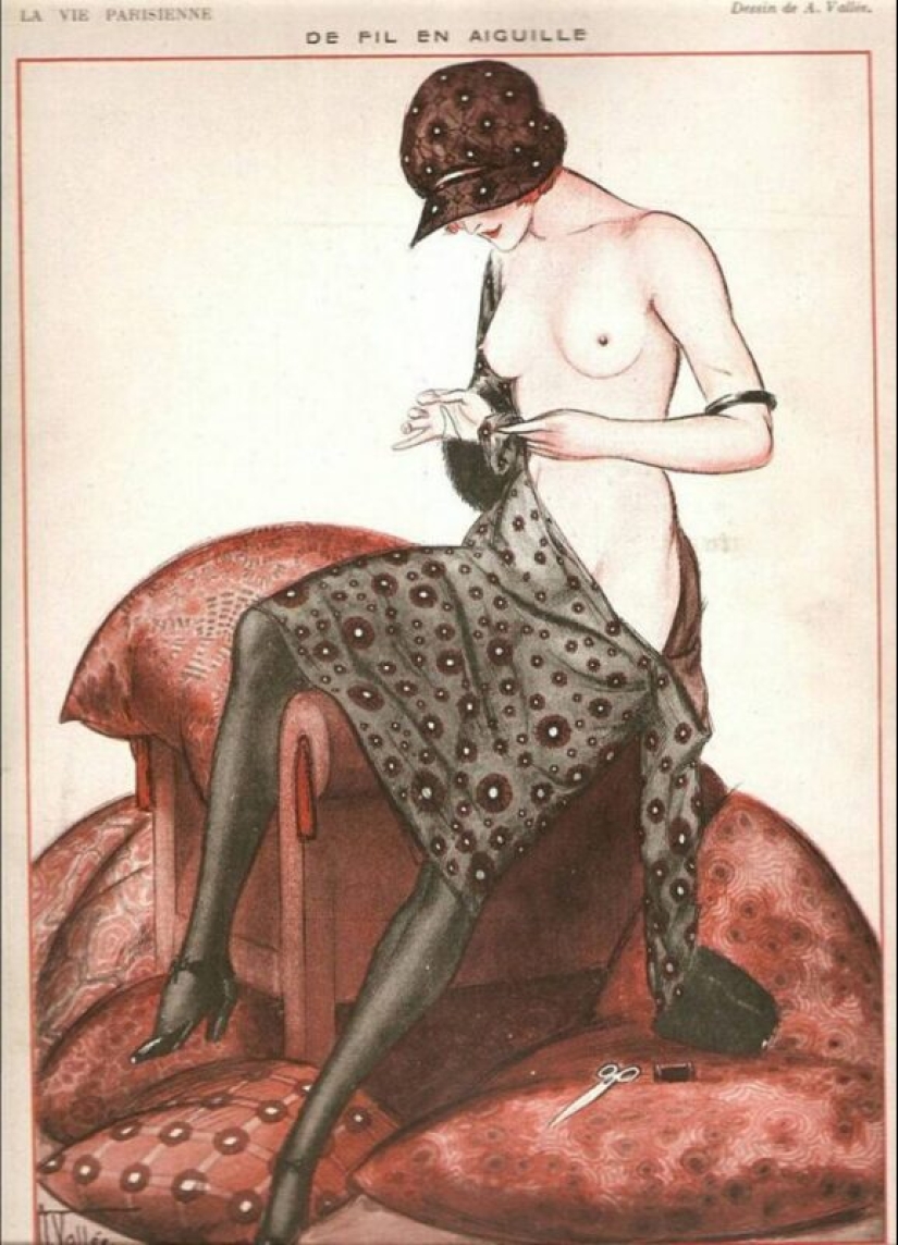 Illustrations of the legendary magazine La Vie Parisienne with a touch of eroticism in the Art Nouveau style