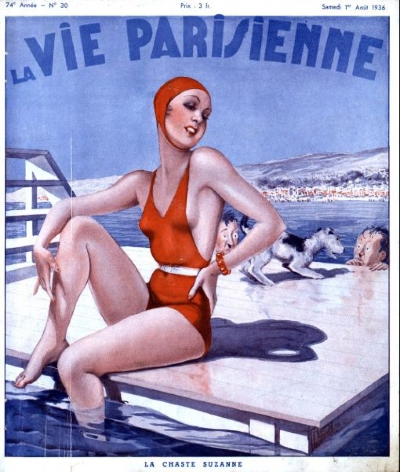 Ilustraciones de la legendaria revista La Vie Parisienne con un toque de erotismo en el estilo Art Nouveau