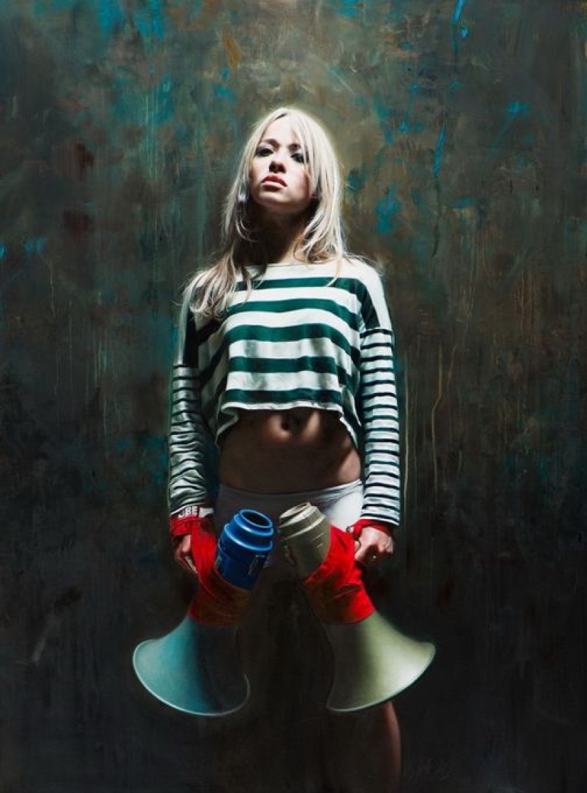 Images of contemporaries in the harsh Renaissance of Mitch Griffiths