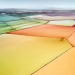 Images of saltworks from a height, blurring the boundaries between photography and painting