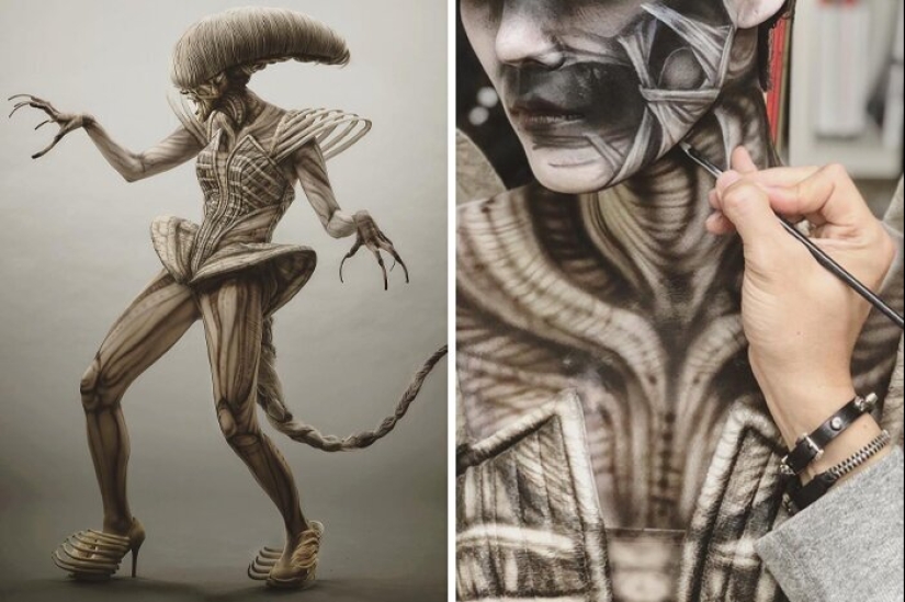 Impresionante arte corporal con efectos especiales del artista japonés de SFX Amazing Jiro