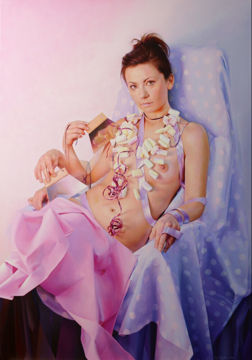 Increíble fotorrealismo de pinturas eróticas de Anna Vypykh