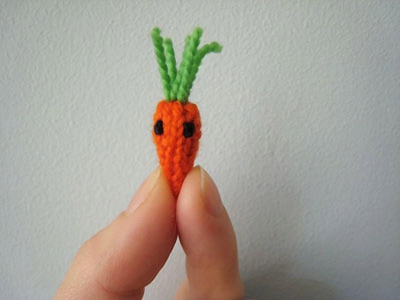 Increíbles artículos de punto y crochet en miniatura.