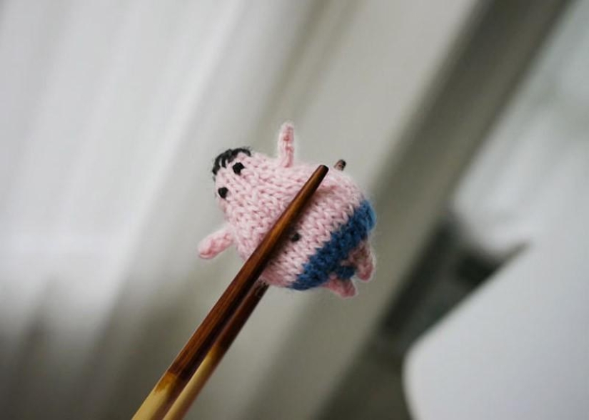 Increíbles artículos de punto y crochet en miniatura.