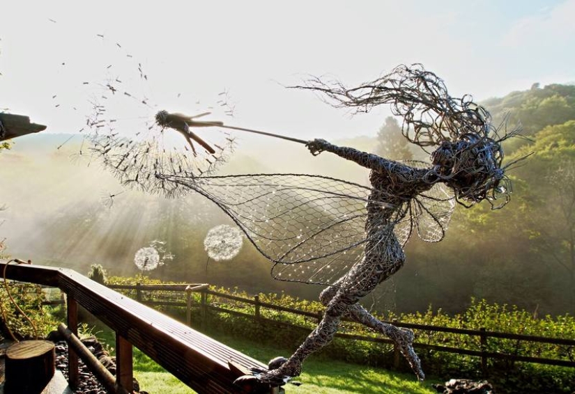 Increíbles esculturas de alambre de acero.