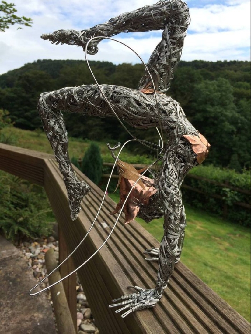 Increíbles esculturas de alambre de acero.